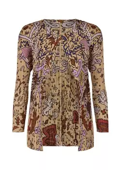 Кардиган interplanetary Pleats Please Issey Miyake, бежевый