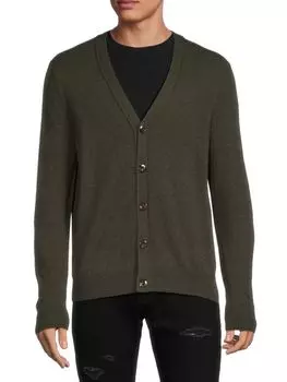 Кардиган из 100% кашемира Saks Fifth Avenue, цвет Grassland