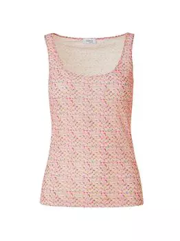 Кардиган из эластичного тюля с принтом Akris punto, розовый