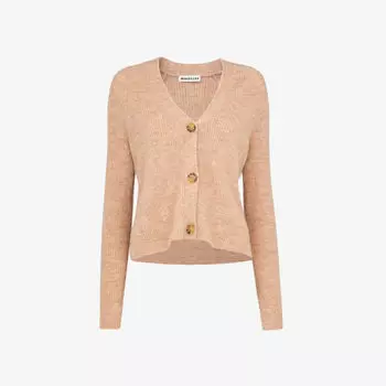 Кардиган из эластичной ткани в рубчик Whistles, цвет tan