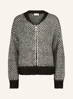 Кардиган из блестящей пряжи CARTOON, цвет SCHWARZ/GRAU/MINT