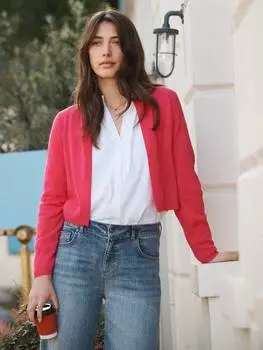 Кардиган из богатой шерсти калипсо NRBY, цвет Hot Rose