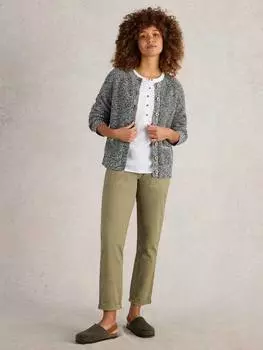 Кардиган из чистого органического хлопка bailey twist yarn White Stuff, темно-синий/разноцветный