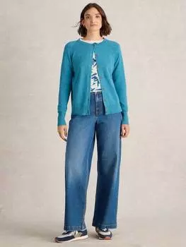 Кардиган из чистого органического хлопка lulu White Stuff, средний синий