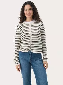 Кардиган из чистого органического хлопка в полоску pavline Part Two, цвет Dark Navy Stripe