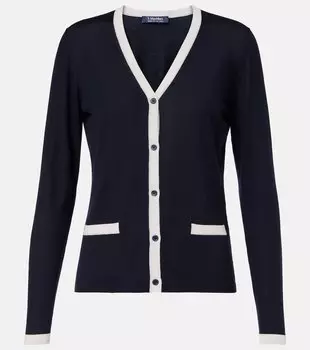 Кардиган из чистой шерсти Kenya S Max Mara, Blu S Con Bordi