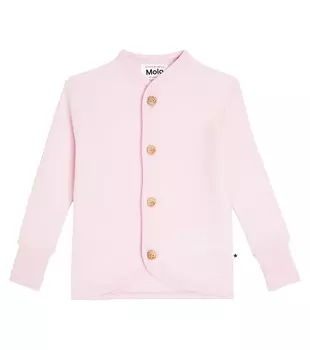 Кардиган из детской шерсти умбры Molo, белый