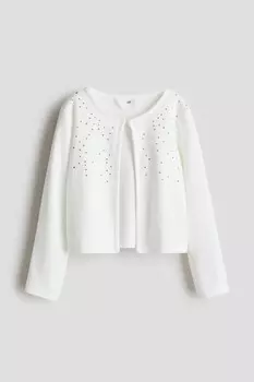 Кардиган из джерси H&M, белый