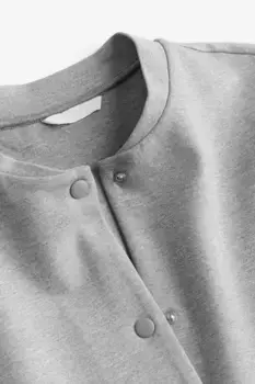 Кардиган из джерси пилотного кроя H&M, серый