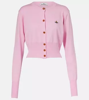 Кардиган из хлопка и кашемира Orb Vivienne Westwood, Aw25-Pink
