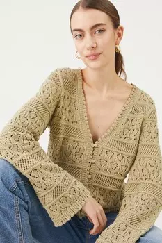 Кардиган из хлопка Medicine, зеленый