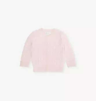 Кардиган из хлопка с фирменной вышивкой Cable-Knit 3-24 месяца Polo Ralph Lauren, розовый