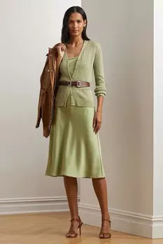 Кардиган из льняной смеси Lauren Ralph Lauren, зеленый