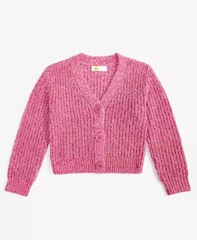 Кардиган из маргаритной пряжи для маленьких девочек Epic Threads, фиолетовый