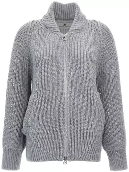 Кардиган из мериносовой шерсти Ermanno Scervino, серый