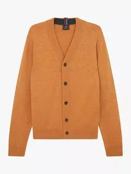 Кардиган из мериносовой шерсти с длинными рукавами Paul Smith, желтый