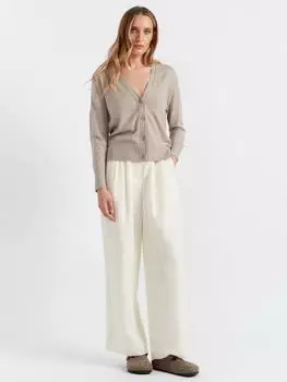 Кардиган из мериносовой шерсти с v-образным вырезом Chinti & Parker, цвет Smokey Taupe