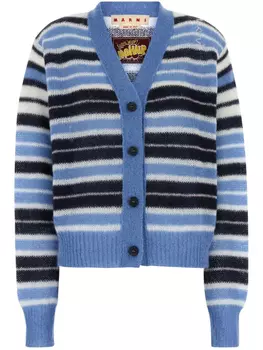 Кардиган из мохера Marni, синий