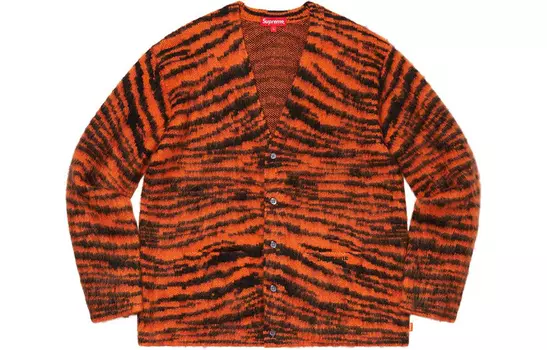 Кардиган из мохера с начесом Supreme, Tiger Print Color