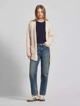 Кардиган из мохеровой смеси с карманами Be Pure Dutch, песочный