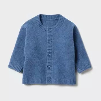Кардиган из мягкой пряжи UNIQLO, синий