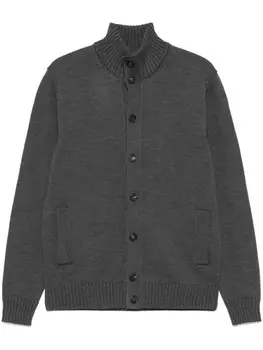 Кардиган из натуральной шерсти Zanone, серый