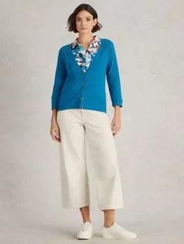 Кардиган из органического хлопка naria rich White Stuff, синий