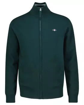Кардиган из овечьей шерсти Gant, зеленый