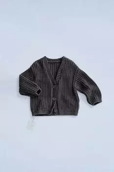 Кардиган из плотной вязки ZARA, серый