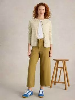 Кардиган из пряжи lulu space dye из чистого органического хлопка White Stuff, цвет Natural/Multi