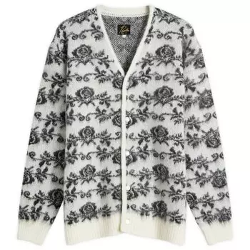 Кардиган из розового мохера Needles, белый