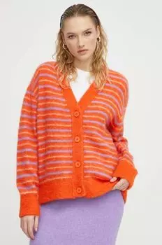 Кардиган из шерсти American Vintage, оранжевый
