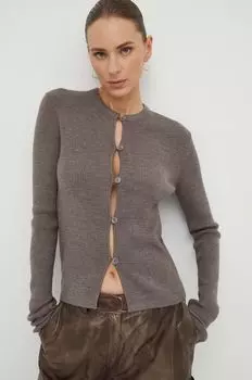 Кардиган из шерсти Lovechild, серый