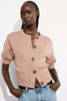 Кардиган из шерсти мериноса & Other Stories, бежевый