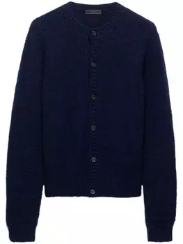 Кардиган из шетландской шерсти Prada, синий