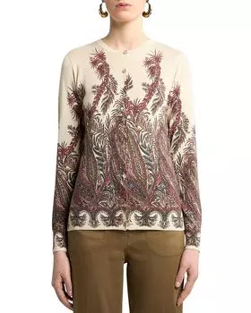 Кардиган из шёлка и кашемира Etro, белый