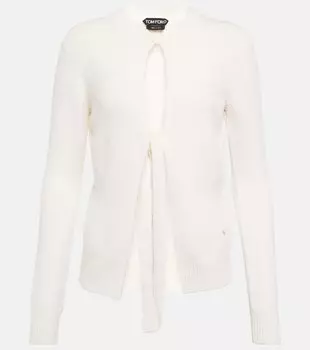 Кардиган из смеси хлопка и кашемира TOM FORD, бежевый