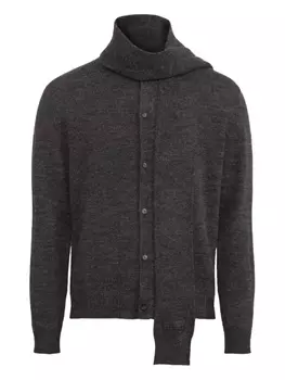 Кардиган из смеси натуральной шерсти MM6 Maison Margiela, серый