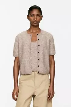 Кардиган из смеси шерсти альпаки Arket, бежевый