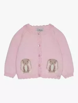 Кардиган из смеси шерсти baby bunny Trotters, цвет Pale Pink