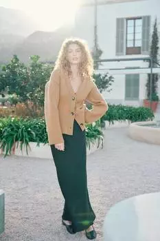 Кардиган из смеси шерсти H&M, бежевый