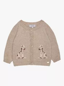 Кардиган из смеси шерсти и кашемира baby giraffe Trotters, цвет Oatmeal