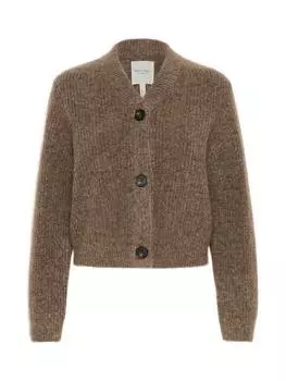 Кардиган из смеси шерсти летти Part Two, цвет Mink Melange