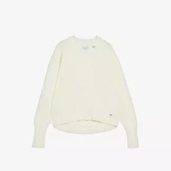 Кардиган из смесового хлопка в рубчик с V-образным вырезом Ted Baker, слоновая кость