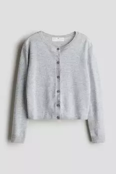 Кардиган из смесового кашемира H&M, серый