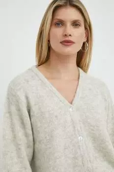 Кардиган из смесовой шерсти American Vintage, серый