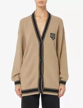 Кардиган из смесовой шерсти Armani Exchange, бежевый
