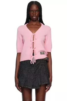 Кардиган из смесовой шерсти Future Ganni, розовый