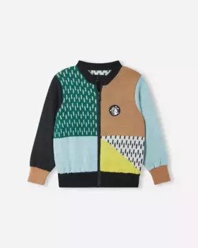 Кардиган из смесовой шерсти мериноса для малышей Moomin Idelar Reima, цвет Cool Green