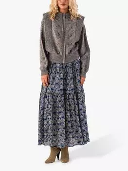 Кардиган из смесовой шерсти novia Lollys Laundry, цвет Light Grey Melange